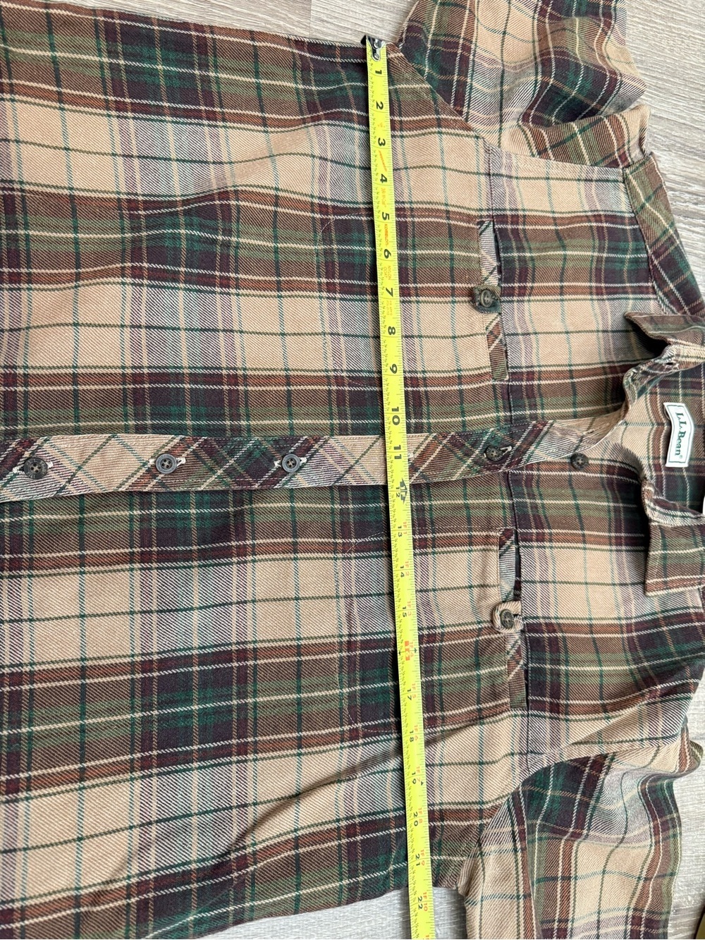 L.L. Bean Classic Long Sleeve Flannel Button Down Small - Picture 4 of 7
